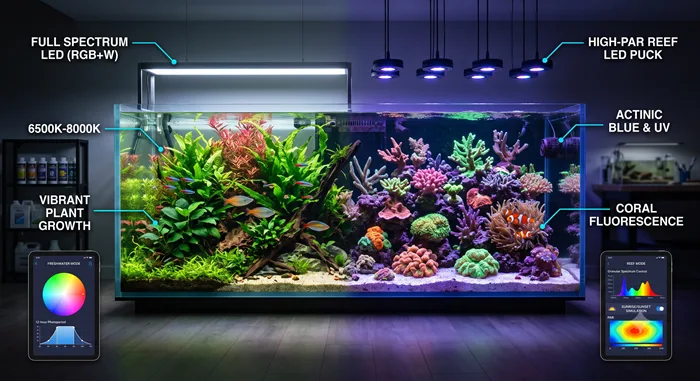 Aquatic greenery and natural textures